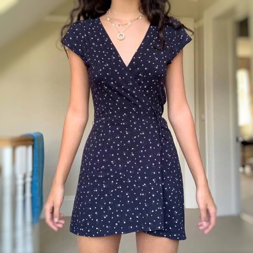 Brandy Melville Woman's Robbie Floral Wrap Around Dress